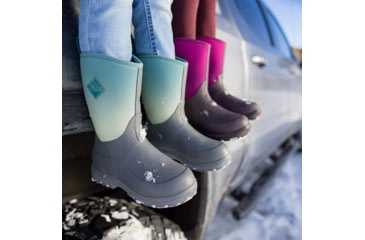 Image of Muck Boots Element Boot - Kids, Gray/Teal Fade, 2, KEL-102-GRY-020
