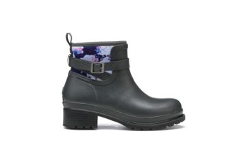 Image of Muck Boots Liberty Ankle Leather Perf - Womens, Grey/Purple Floral, 11, LWKR-5FLR-GRY-110