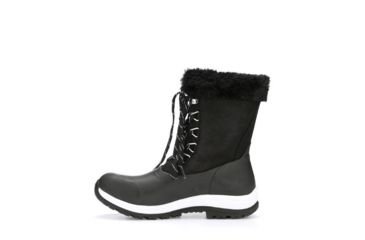 Image of Muck Boots Women's Apres Lace Arctic Grip Boots, Black/White, 5 WALV-000-BLK-050
