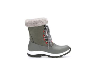 Image of Muck Boots Women's Apres Lace Arctic Grip Boots, Gray/Red, 8 WALV-100-GRY-080