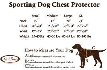 Image of Mud River Upland Dog Chest Guard, Orange, M, 18571