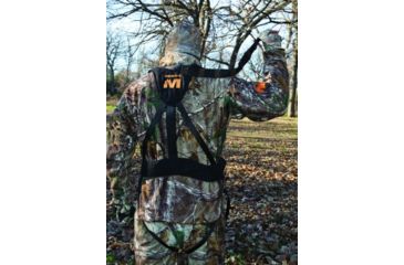 Image of Muddy Diamondback Harness, includes Lineman's Belt, Tree Strap, Suspension Releif Strap, Caribiner, Black/Orange MSH300