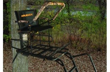 Image of Muddy Grand-Stand Ladderstand, Black/Camo MLS1800