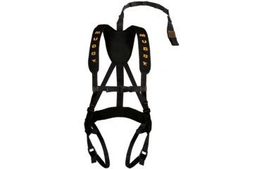 Image of Muddy Magnum Pro Harness, includes Lineman's Belt, Tree Strap, Suspension Releif Strap, Black/Orange MSH110