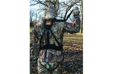 Image of Muddy Magnum Pro Harness, includes Lineman's Belt, Tree Strap, Suspension Releif Strap, Black/Orange MSH110