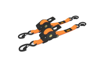 Image of Muddy Retractable Ratchet Straps, 1in x 10ft, Orange, 2 Pack, 1408827