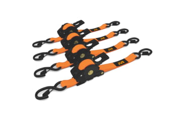 Image of Muddy Retractable Ratchet Straps, 1in x 10ft, Orange, 4 Pack, 1408826