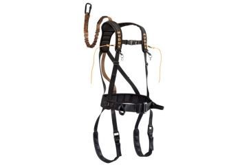 Image of Muddy Safeguard Harness, includes Lineman's Belt, Tree Strap, Suspension Releif Strap, Caribiner, Black/Orange, Youth MSH400-Y