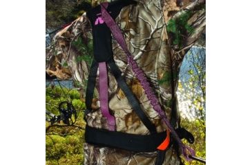 Image of Muddy Safeguard Harness, includes Lineman's Belt, Tree Strap, Suspension Releif Strap, Caribiner, Black/Pink, S/M MSH405-SM