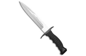 Image of Muela Muela Tactical Fixed Blade Knife Black Rubber 7.5" Satin, Black, Stainless Steel, adult, BHQ-37002