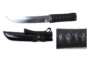 Image of Musashi Asuka Tanto, 15in Hand Forged Razor Sharp Blade With 1045 Carbon Steel, Black, SS073BK