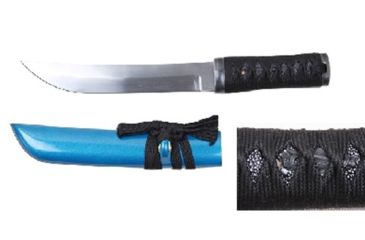 Image of Musashi Asuka Tanto, 15in Hand Forged Razor Sharp Blade With 1045 Carbon Steel, Blue, SS073BL