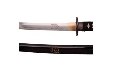 Image of Musashi Bills Sword, 27in Carbon Steel Hand Forged Katana Blade, Black Wood Saya, SS028BK-1C