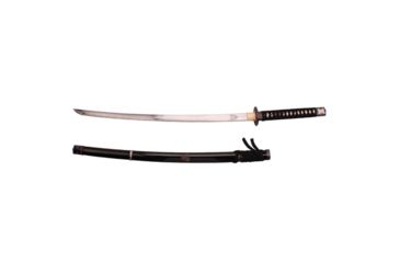 Image of Musashi Bills Sword, 27in Carbon Steel Hand Forged Katana Blade, Black Wood Saya, SS028BK-1C