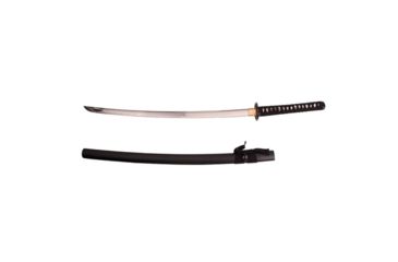 Image of Musashi Carbon Steel Katana Blade With Bo-Hi, Saya Black Mat Finish, SS192BK