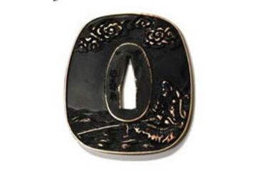 Image of Musashi Gold Collection Katana, 27in 1065 Carbon Steel And 65 Mn Steel Traditional Hand Forged Blade, Real Ray Skin Wrapped Grip And Silk Cord Wrapped Handle, Black, SS401-5