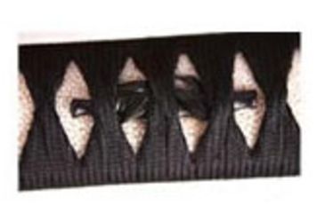 Image of Musashi Gold Collection Katana, 27in 1065 Carbon Steel And 65 Mn Steel Traditional Hand Forged Blade, Real Ray Skin Wrapped Grip And Silk Cord Wrapped Handle, Black, SS401-5