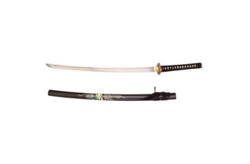 Image of Musashi Katana, 28.5in High Carbon Steel Blade, Wood High Polish Piano Finish - Black, SS791