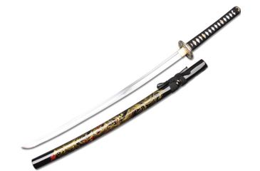 Image of Musashi Musha Handmade Samurai Swords, 40 1/2 1045 Carbon Steel Blade w/ Hand Painted Scabbard, SS063