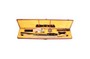 Image of Musashi Traditional Hand Forge Katana, High Carbon Steel Blade, Real Ray Skin Wrapped Grip And Black Cotton Cord Wrap, SS802BK-B