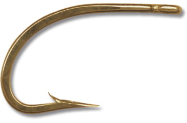 Image of Mustad Classic O'Shaughnessy Live Bait Hook, Forged, 3X Short Shank, Ringed Eye, Bronze, Size 1, 10 per Pack, 9174-BR-1-10