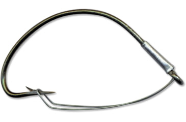 Image of Mustad Classic Worm Hook, Wide Gap, Ringed Eye, Bronze, Size 4/0, 2 per Pack, W37140-4/0-2