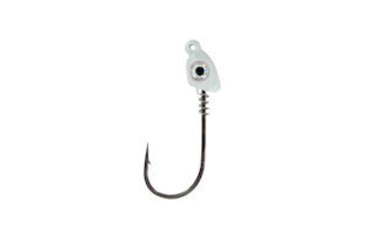 Image of Mustad Spring Lock Jig Head, White, 3/0 Hook, SPR886-116-WH-4