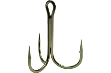 Image of Mustad Ultrapoint KVD Elite Triple Grip Treble Hook, Needle Point, Round Bend, Ringed Eye, Black Nickel, Size 2, 6 per Pack, TR58NP-BN-2-6U