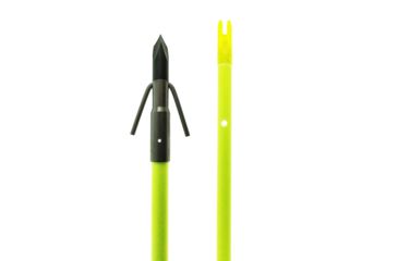 Image of Muzzy Classic Chartreuse Fish Arrow With Gar Point - Nock, Bottle Slide Installed, 1420-GBS