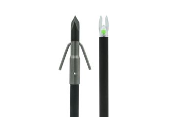 Image of Muzzy Lighted Carbon Composite Arrow, Carp Point w/ Green X Nock, 1320-G
