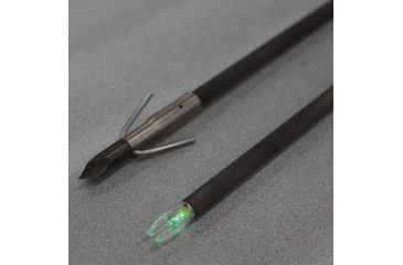 Image of Muzzy Lighted Carbon Composite Arrow, Carp Point w/ Green X Nock, 1320-G