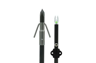 Image of Muzzy Lighted Carbon Composite Arrow, Carp Point w/ Green X Nock &amp; Bottle Slide, 1320-GBS