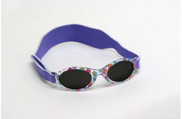 Image of Real Kids Shades 0-24 Months My First Shades Sunglasses - Lavender Confetti Flowers w/ Adjustable Band 024LAVFLOWR
