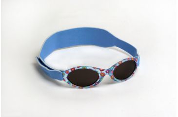 Image of Real Kids Shades 0-24 Months My First Shades Sunglasses - Blue Confetti Flowers Shades w/ Adjustable Band 024BLUFLOWR