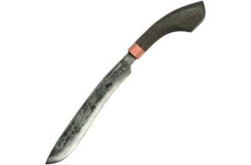 Image of My Parang Golok 115 Machete Knife, 18.5in Overall, 11.88in Hammered Finish 5160 Carbon Steel Blade, Copper Bolster, Renewable Eco Wood Handle, Black Nylon Sheath, MYP GLK 115 S