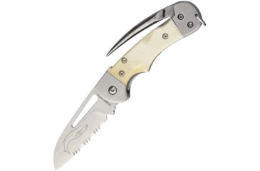 Image of Myerchin Generation 2 Crew Bone Folding Knife,2.5in,Sheepsfoot,Satin,White,Bone Handle MYAF377P