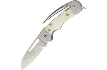 Image of Myerchin Generation 2 Crew Bone Folding Knife,2.5in,Standard Edge,Sheepsfoot,Satin,White,Bone Handle MYAF377