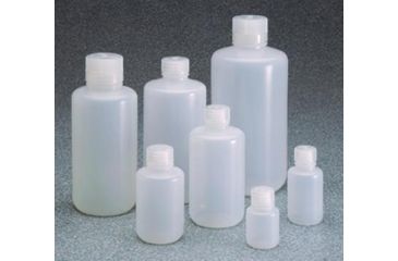 Image of Nalge Nunc Boston Round Bottle, Low-Density Polyethylene, Narrow Mouth, NALGENE 312003-0004