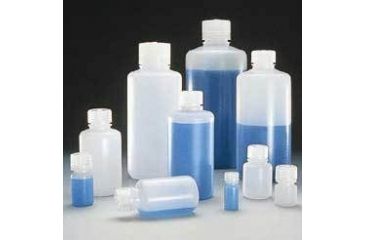 Image of Nalge Nunc Boston Round Bottles, High-Density Polyethylene, Narrow Mouth, NALGENE 2002-9050