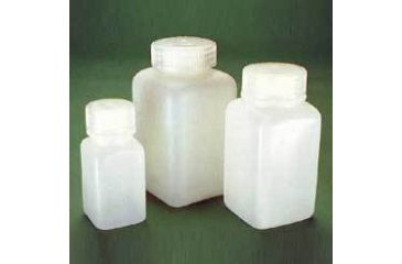 Image of Nalge Nunc Square Bottles, High-Density Polyethylene, Wide Mouth, NALGENE 2114-0008