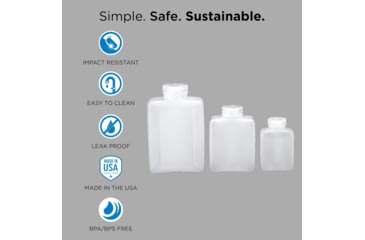 Image of Nalgene Square HDPE Bottle, 2oz, Clear, NAL-562114-0002
