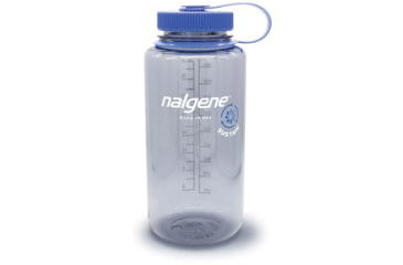 Image of Nalgene Wide Mouth Bottle Sleeve, 32 oz, Gray with Blue Lid, 32oz, 2020-1532