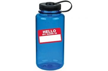 Image of Nalgene 32oz Wide Mouth Bottle, Blue Hello, 682010-0080