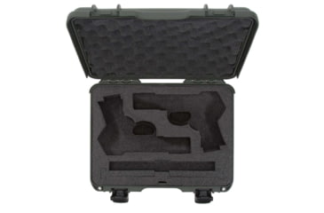 Image of Nanuk 910 2Up Classic Hard Gun Case, 14.3in, Olive, Medium, 910S-080OL-0K0-18008