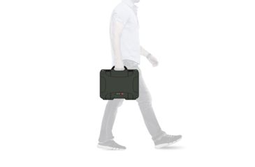 Image of Nanuk 910 Protective Hard Case, 14.3in, Waterproof, w/ Foam, Olive, 910S-010OL-0A0