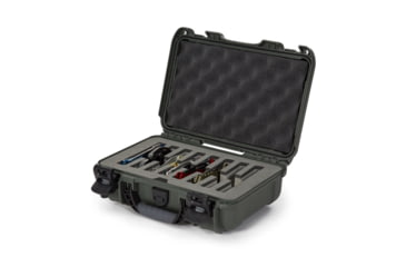 Image of Nanuk Case 909 w/foam insert for 8 Knives, Olive, Small, 909S-080OL-0A0-19327