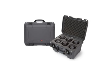 Image of Nanuk Case 918 w/foam insert for 6 Lens, Graphite, Medium, 918S-080GP-0A0-19337