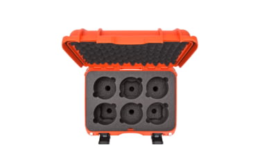 Image of Nanuk Case 918 w/foam insert for 6 Lens, Orange, Medium, 918S-080OR-0A0-19337