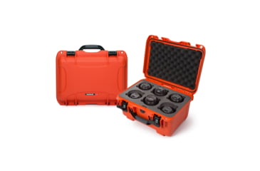 Image of Nanuk Case 918 w/foam insert for 6 Lens, Orange, Medium, 918S-080OR-0A0-19337