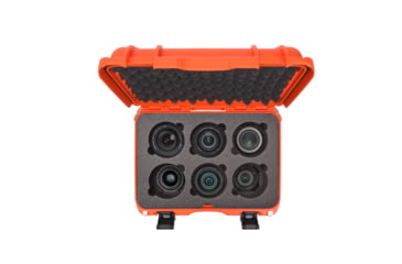 Image of Nanuk Case 918 w/foam insert for 6 Lens, Orange, Medium, 918S-080OR-0A0-19337